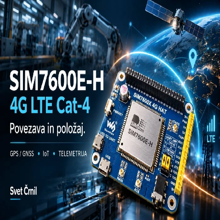 SIM7600E-H 4G LTE Cat-4 modem z GPS GNSS za industrijsko avtomatizacijo
